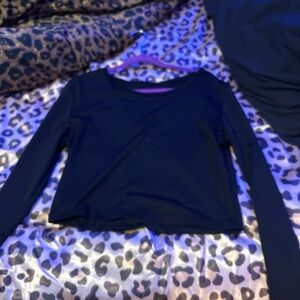 Kids Long Sleeve Black Top